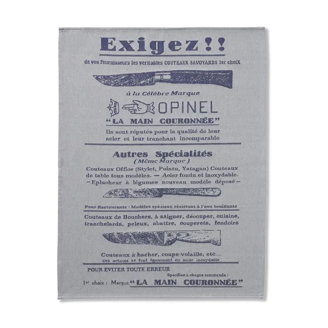 opinel-torchon-exigez-tissage-jacquard-100-coton-50-x-70-cm-fabrication-fran-ais image 1
