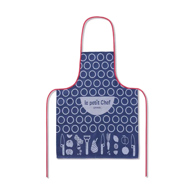 opinel-tablier-enfant-le-petit-chef-tablier-enfant-en-tissage-jacquard-100-coton image 1