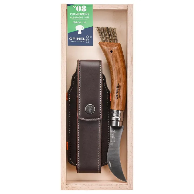 opinel-n-08-champignon-couteau-champignons-lame-inox-8-cm-manche-ch-ne-brosse-po image 1