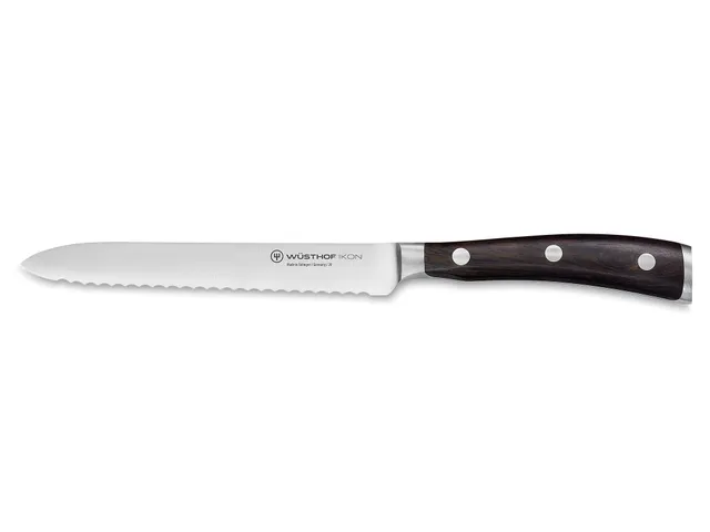 w-sthof-ikon-couteau-saucisson-14-cm-lame-dentel-e-acier-inoxydable-manche-ergon image 1