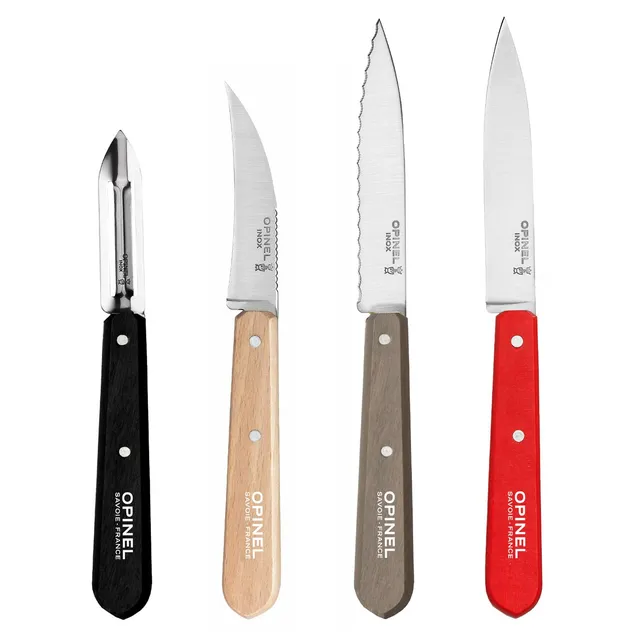 opinel-coffret-les-essentiels-loft-4-couteaux-de-cuisine-n-112-office-n-113-cran image 1