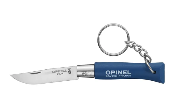 opinel-n-04-porte-cl-s-couteau-miniature-inox-lame-4-cm-manche-en-h-tre-verni-co image 1