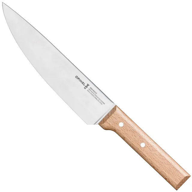 opinel-n-118-couteau-de-chef-parall-le-lame-acier-inoxydable-manche-h-tre-fabric image 1