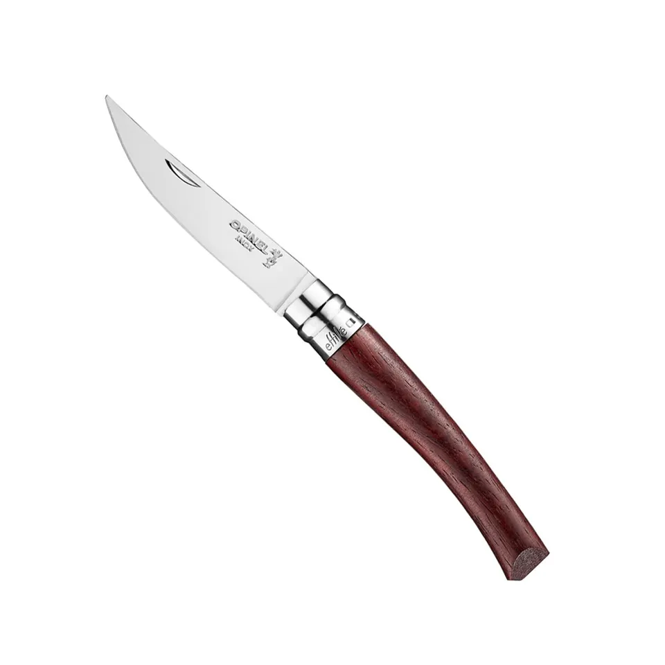 opinel-n-08-couteau-de-poche-effil-lame-poliglace-8-cm-inox-manche-padouk-bague- image 1