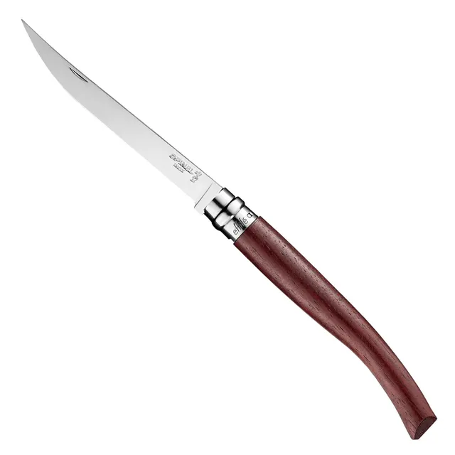 opinel-couteau-de-cuisine-effil-n-12-lame-poliglace-12-cm-manche-padouk-virole-v image 1