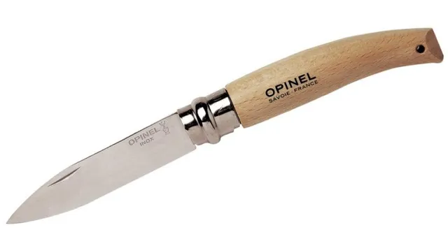 opinel-couteau-de-jardin-n-08-lame-inox-8-cm-manche-h-tre-verni-bague-de-s-curit image 1