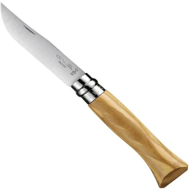 opinel-n-06-luxe-olivier-couteau-de-poche-pliant-lame-inox-7-cm-manche-bois-d-ol image 1
