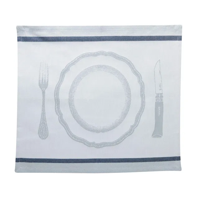 opinel-set-de-table-enduit-motif-jacquard-100-coton-40-x-50-cm-fabrication-fran- image 1