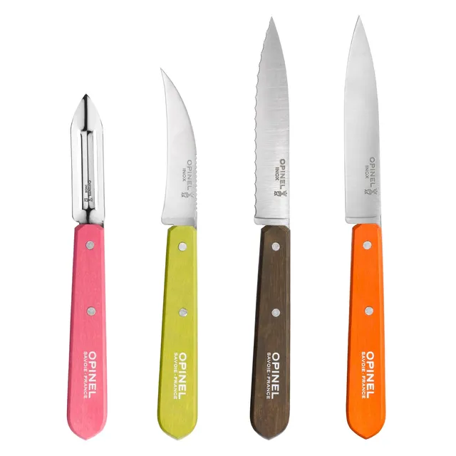 opinel-coffret-les-essentiels-fifties-4-couteaux-de-cuisine-n-112-office-n-113-c image 1