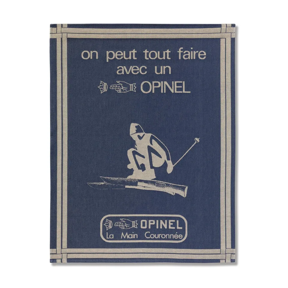 opinel-torchon-on-peut-tout-faire-torchon-en-tissage-jacquard-100-coton-50-x-70- image 1