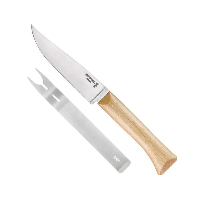 opinel-set-fromage-couteau-fromage-embo-table-12-5-cm-fourchette-fromage-acier-i image 1