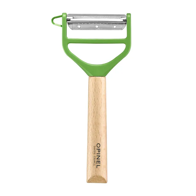 opinel-t-duo-plucheur-l-gumes-double-lame-inox-manche-en-bois-de-h-tre-vert-droi image 1
