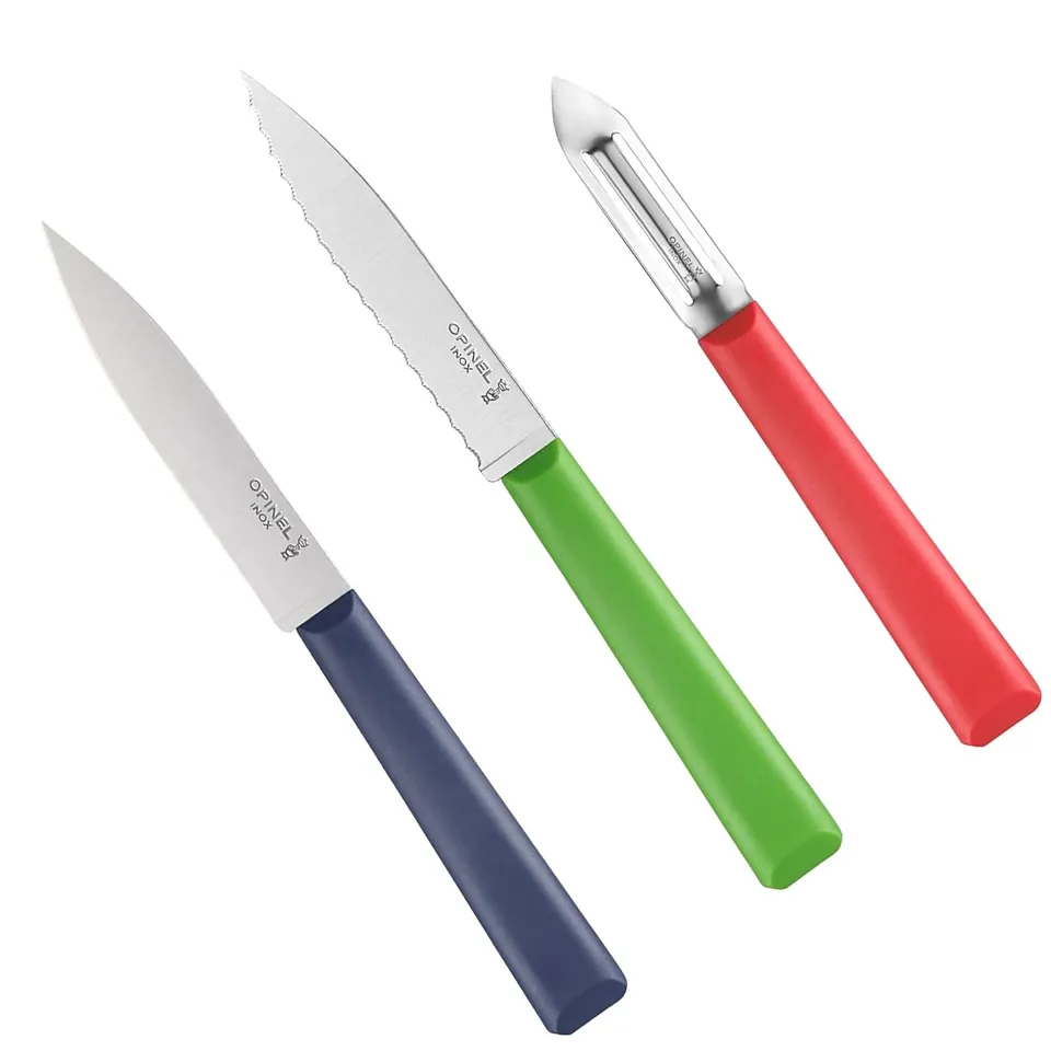 opinel-coffret-trio-les-essentiels-couteau-crant-couteau-d-office-plucheur-lames image 1