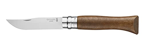 opinel-n-09-couteau-de-poche-lame-9-cm-acier-inox-yatagan-manche-noyer-bague-vir image 6