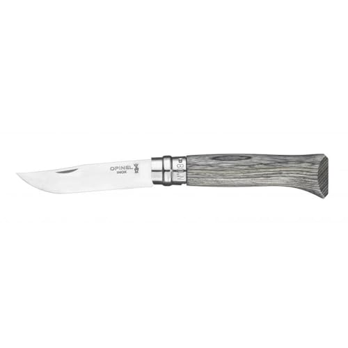 opinel-n-08-couteau-pliant-lame-inox-8-5-cm-manche-bouleau-lamell-gris-bague-vir image 6