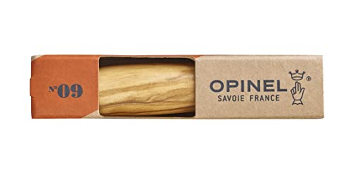 opinel-couteau-de-poche-n-9-lame-inox-yatagan-9-cm-manche-en-bois-d-olivier-bagu image 8