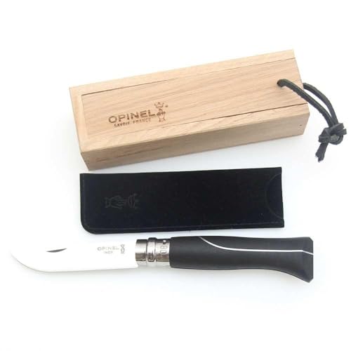 opinel-n-08-couteau-pliant-b-ne-aluminium-lame-inox-8-5-cm-bague-virobloc-fabric image 5