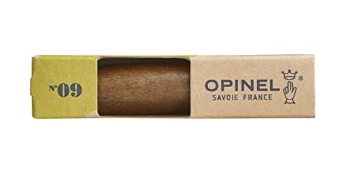 opinel-n-09-couteau-de-poche-lame-9-cm-acier-inox-yatagan-manche-noyer-bague-vir image 8