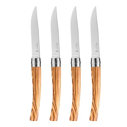 opinel-coffret-table-chic-olivier-4-couteaux-de-table-lame-yatagan-acier-inoxyda image 8