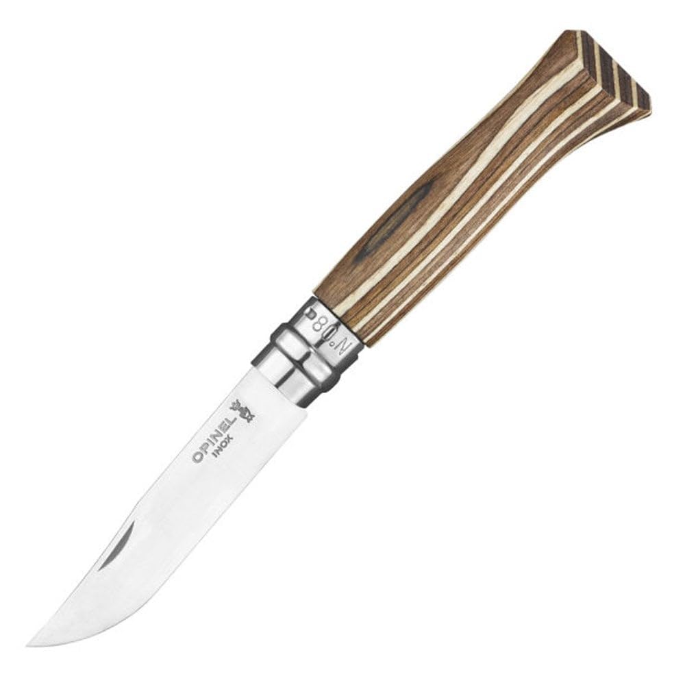 opinel-n-08-couteau-pliant-lame-inox-manche-bouleau-lamell-brun-marqueterie-brun image 4