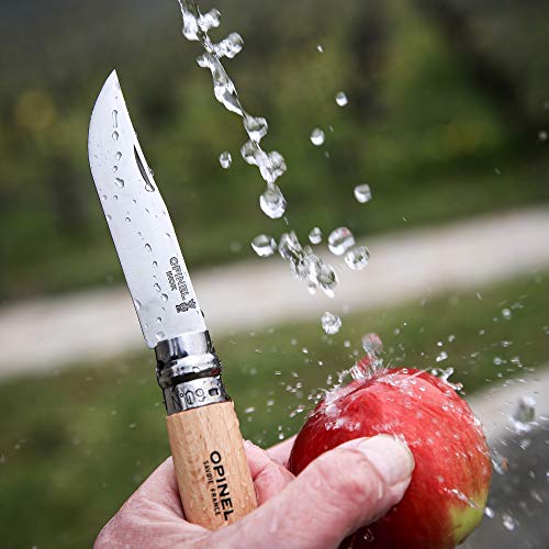 opinel-n-09-inox-couteau-de-poche-9-cm-acier-inoxydable-yatagan-manche-h-tre-ver image 8