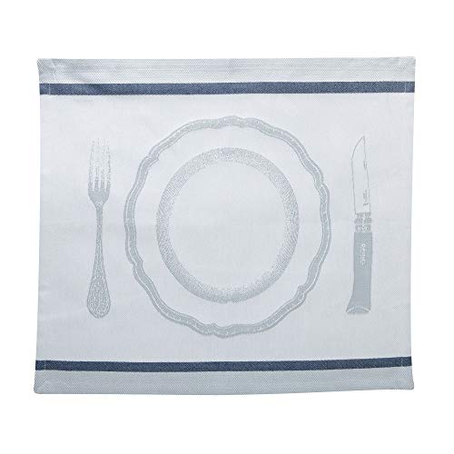 opinel-set-de-table-enduit-motif-jacquard-100-coton-40-x-50-cm-fabrication-fran- image 2
