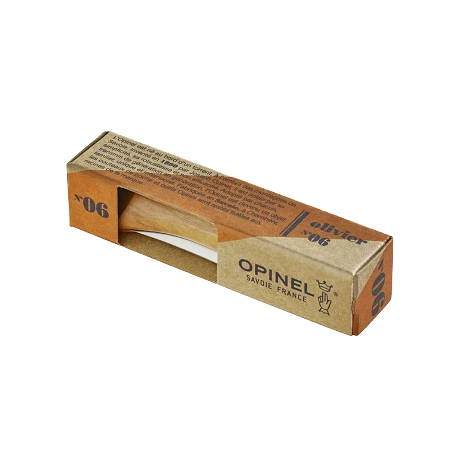 opinel-n-06-luxe-olivier-couteau-de-poche-pliant-lame-inox-7-cm-manche-bois-d-ol image 2
