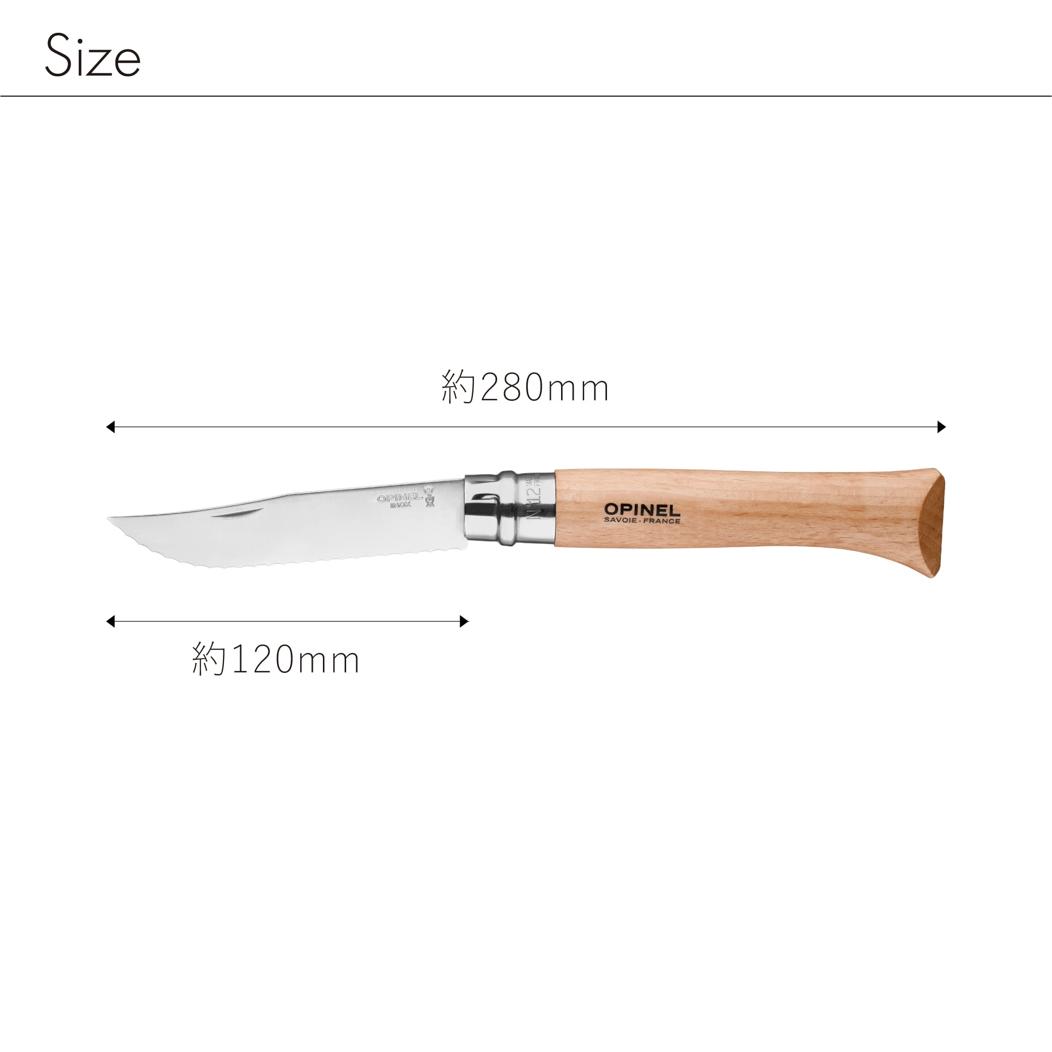 opinel-n-12-crant-couteau-de-poche-pliant-lame-12-cm-acier-inoxydable-manche-h-t image 3