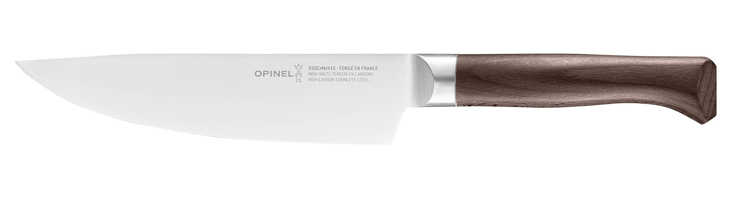 opinel-petit-couteau-chef-17-cm-les-forg-s-1890-lame-pleine-soie-inox-forg-e-man image 1
