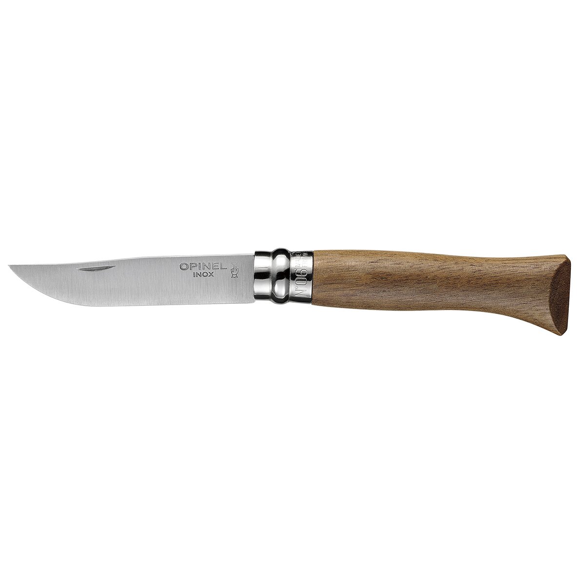 opinel-n-08-couteau-pliant-bo-te-cadeau-lame-inox-manche-bois-de-noyer-bague-vir image 8