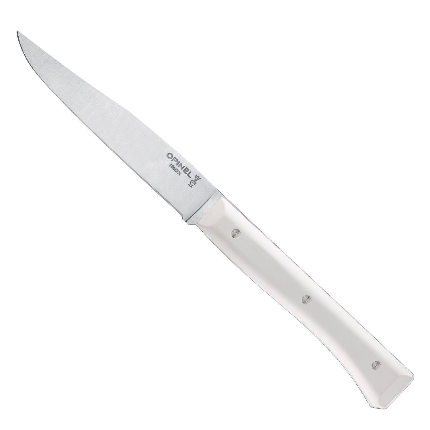 opinel-coffret-de-4-couteaux-de-table-facette-blanc-lame-lisse-pleine-soie-acier image 3