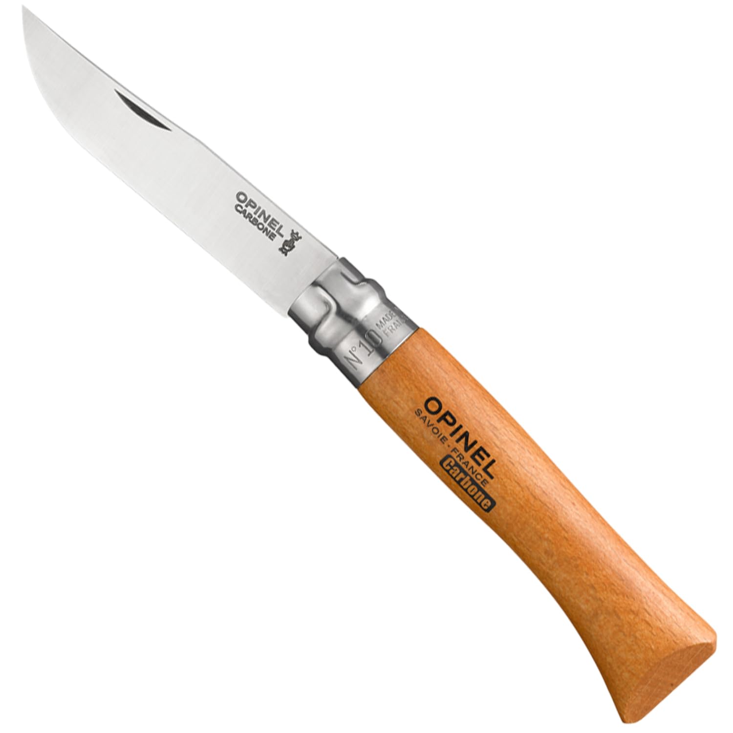 opinel-n-07-carbone-couteau-de-poche-8-cm-acier-xc90-manche-h-tre-verni-bague-vi image 5