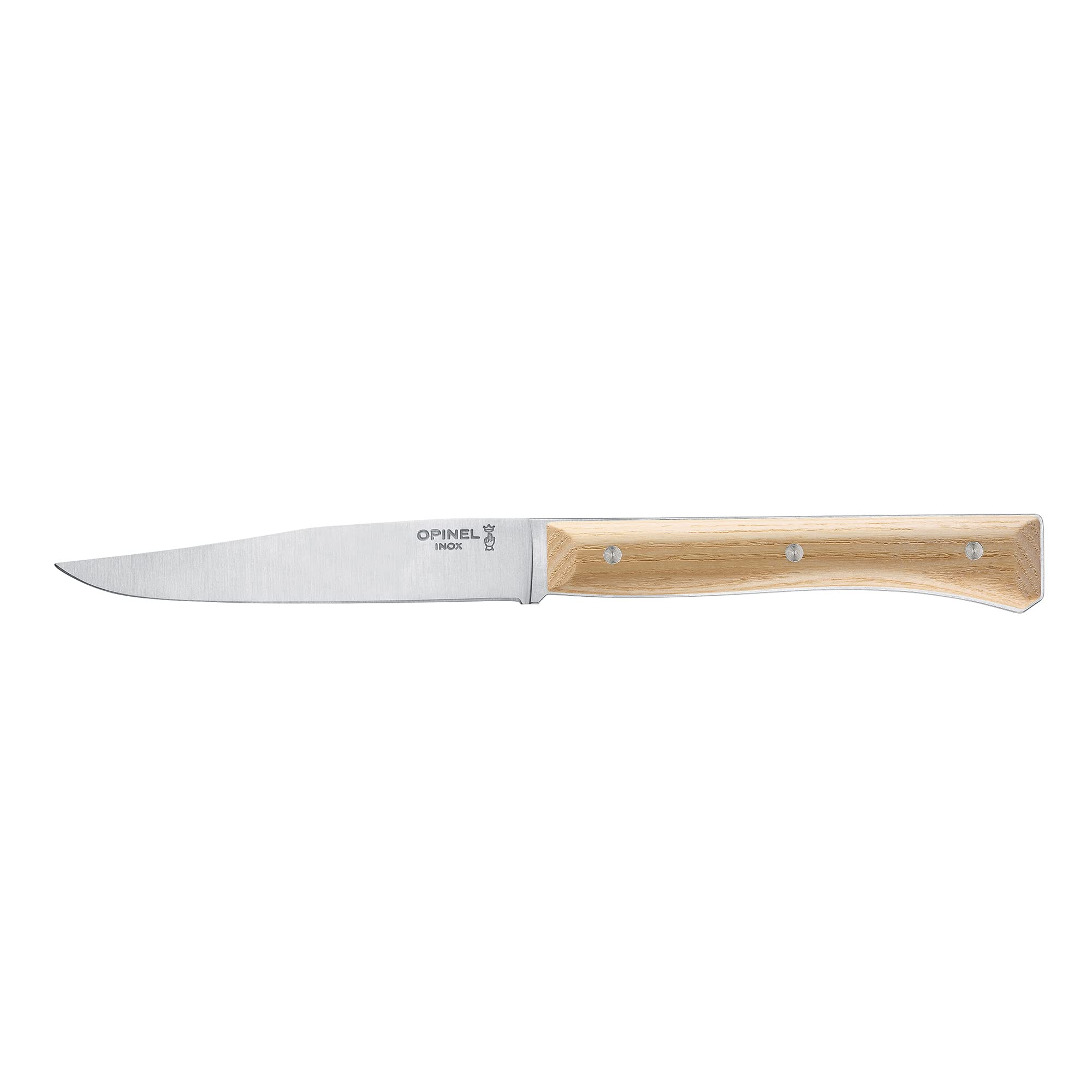 opinel-coffret-4-couteaux-de-table-facette-fr-ne-lame-lisse-pleine-soie-acier-in image 2