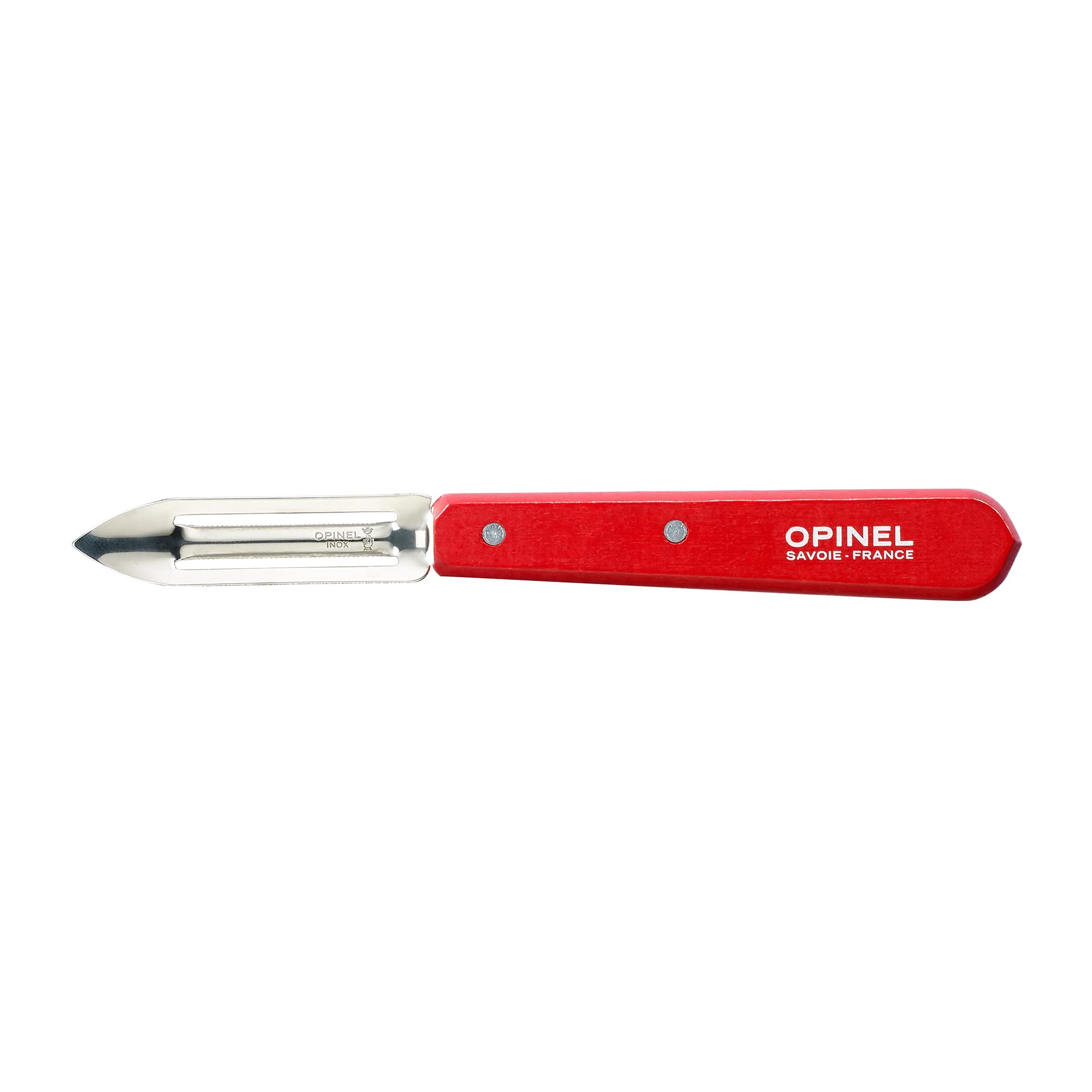opinel-plucheur-rouge-pour-fruits-et-l-gumes-lame-micro-dent-e-inox-6-cm-manche- image 2