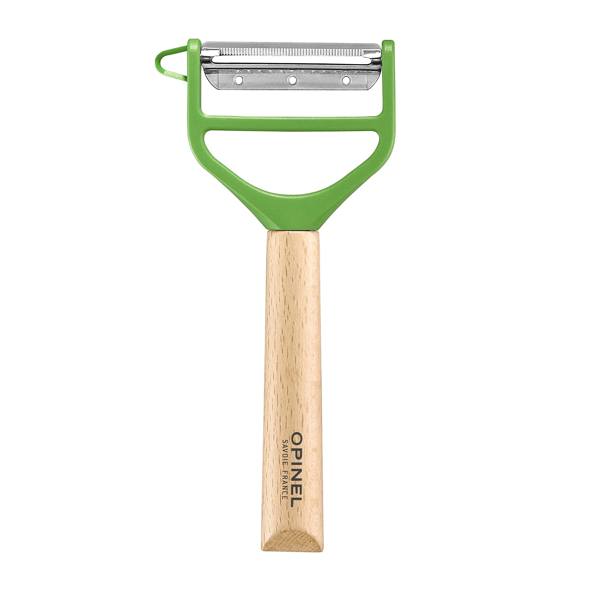 opinel-t-duo-plucheur-l-gumes-double-lame-inox-manche-en-bois-de-h-tre-vert-droi image 1