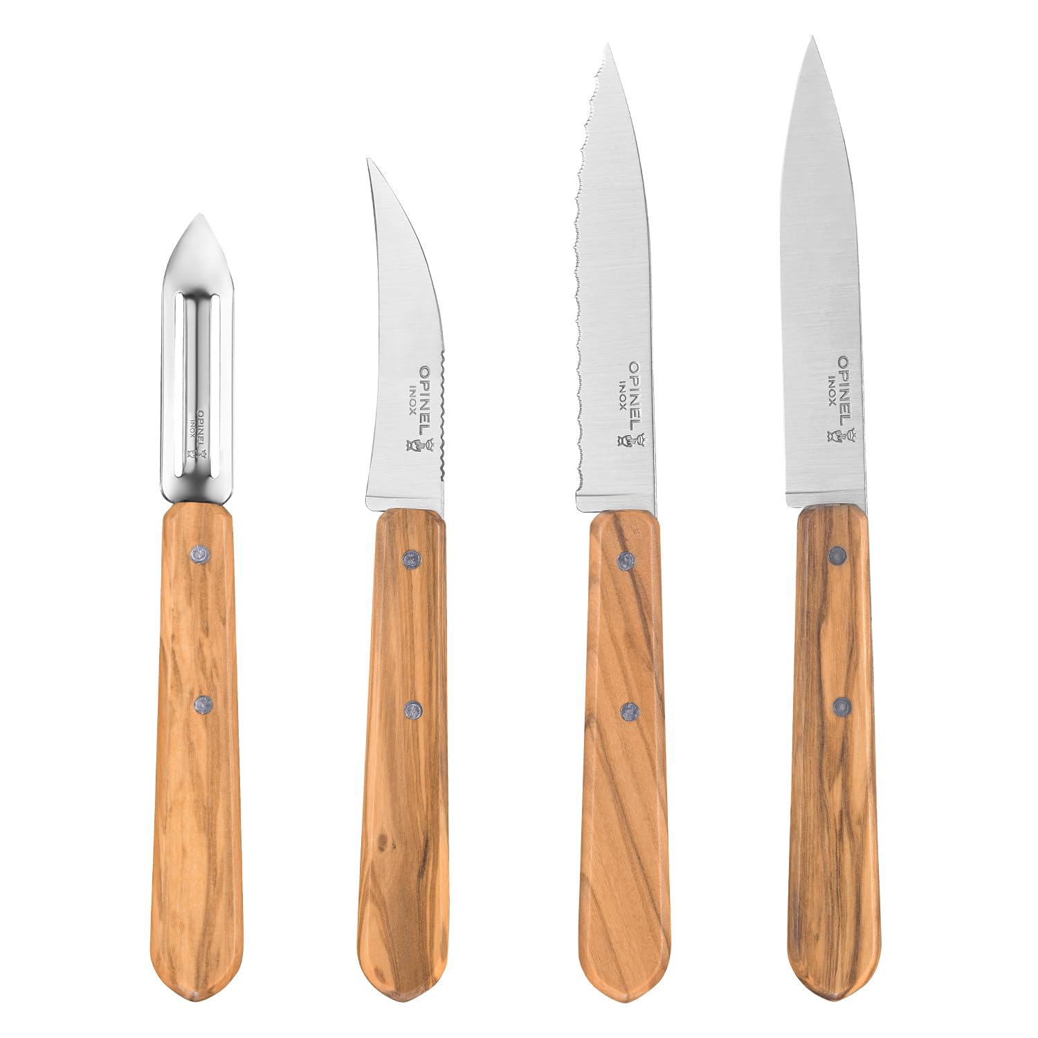 opinel-coffret-de-4-couteaux-de-cuisine-les-essentiels-olivier-n-112-office-n-11 image 1