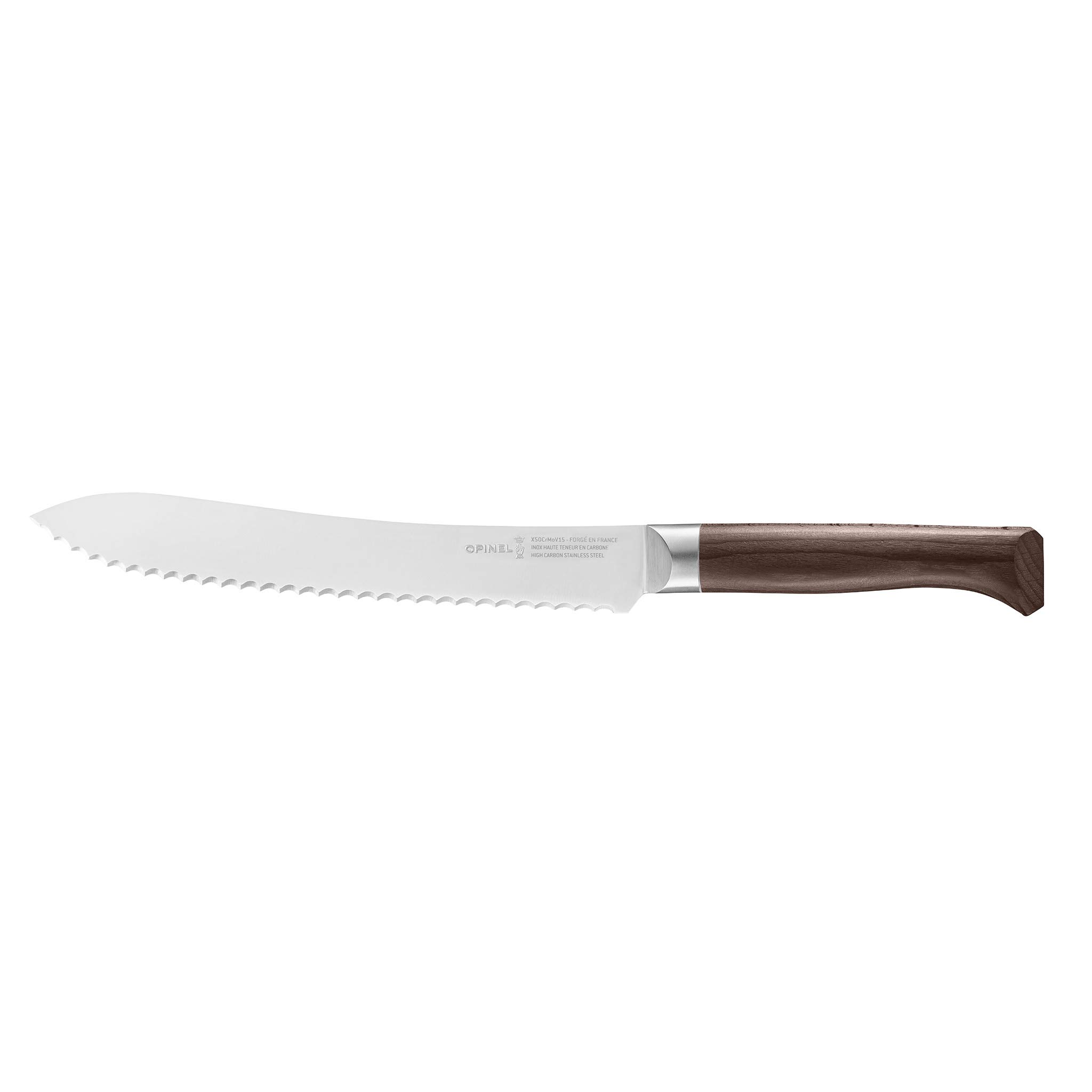 opinel-les-forg-s-1890-couteau-pain-lame-pleine-soie-dent-e-inox-manche-h-tre-ga image 1