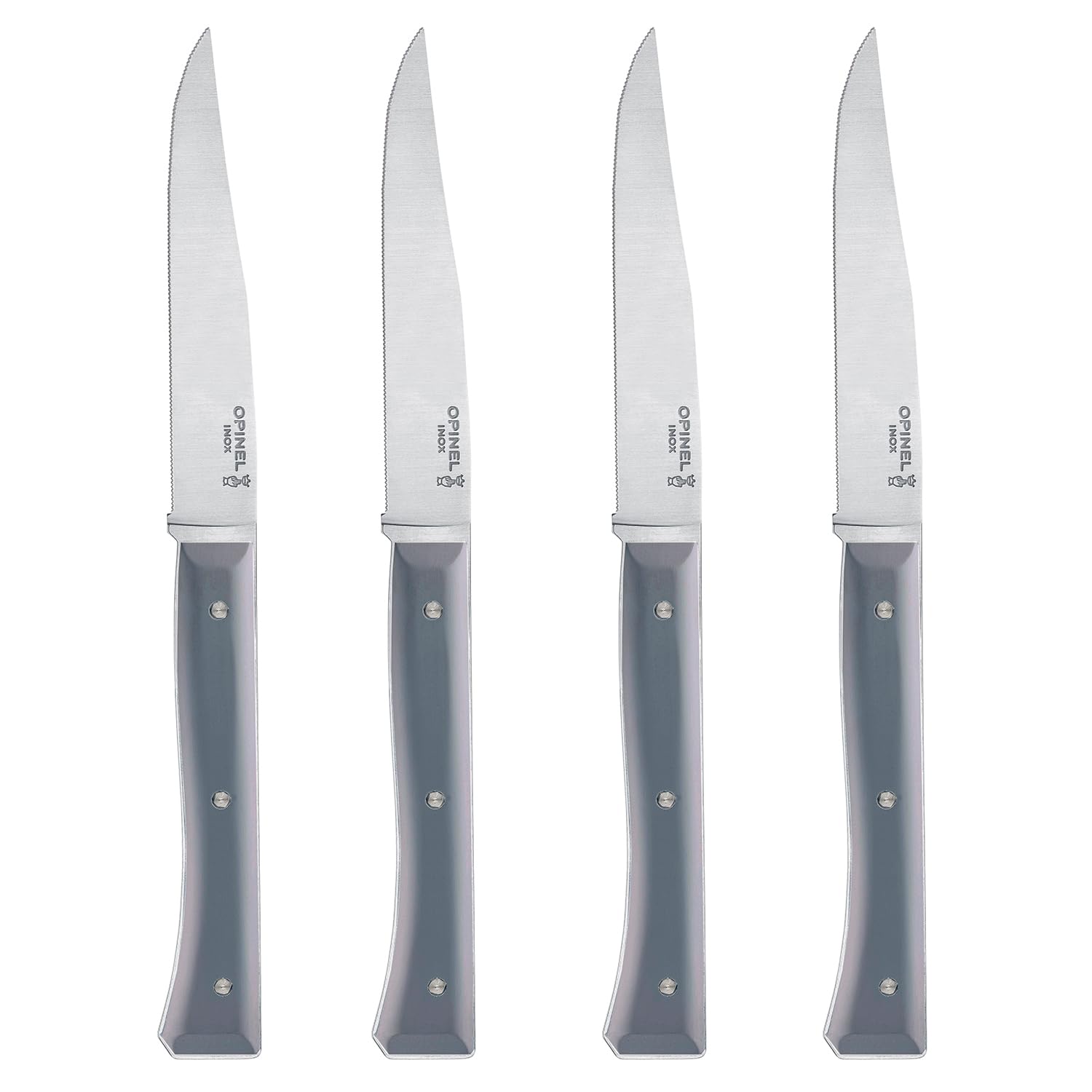opinel-coffret-de-4-couteaux-de-table-facette-ardoise-lame-pleine-soie-microdent image 2