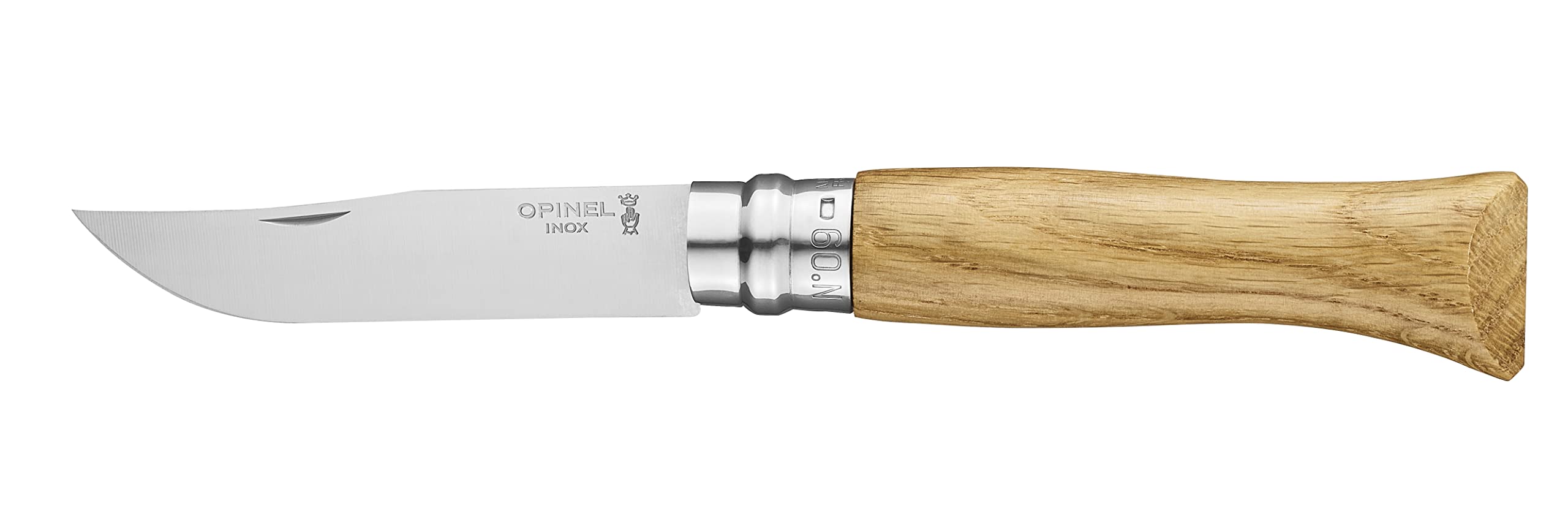 opinel-n-9-couteau-de-pochette-bo-te-lame-inox-9-cm-yatagan-manche-ch-ne-bague-v image 2