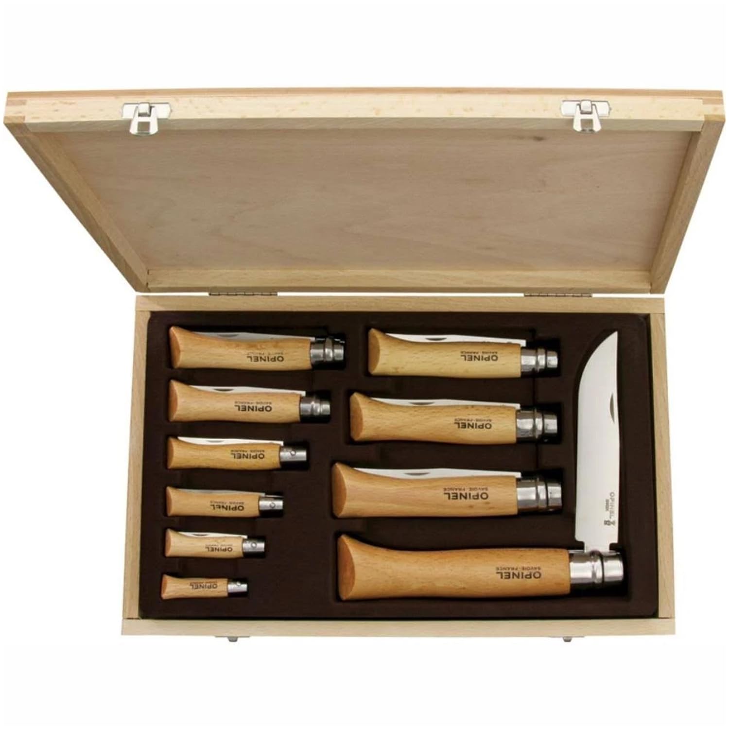 opinel-coffret-collection-tradition-inox-10-couteaux-de-poche-n-02-n-12-lame-aci image 6