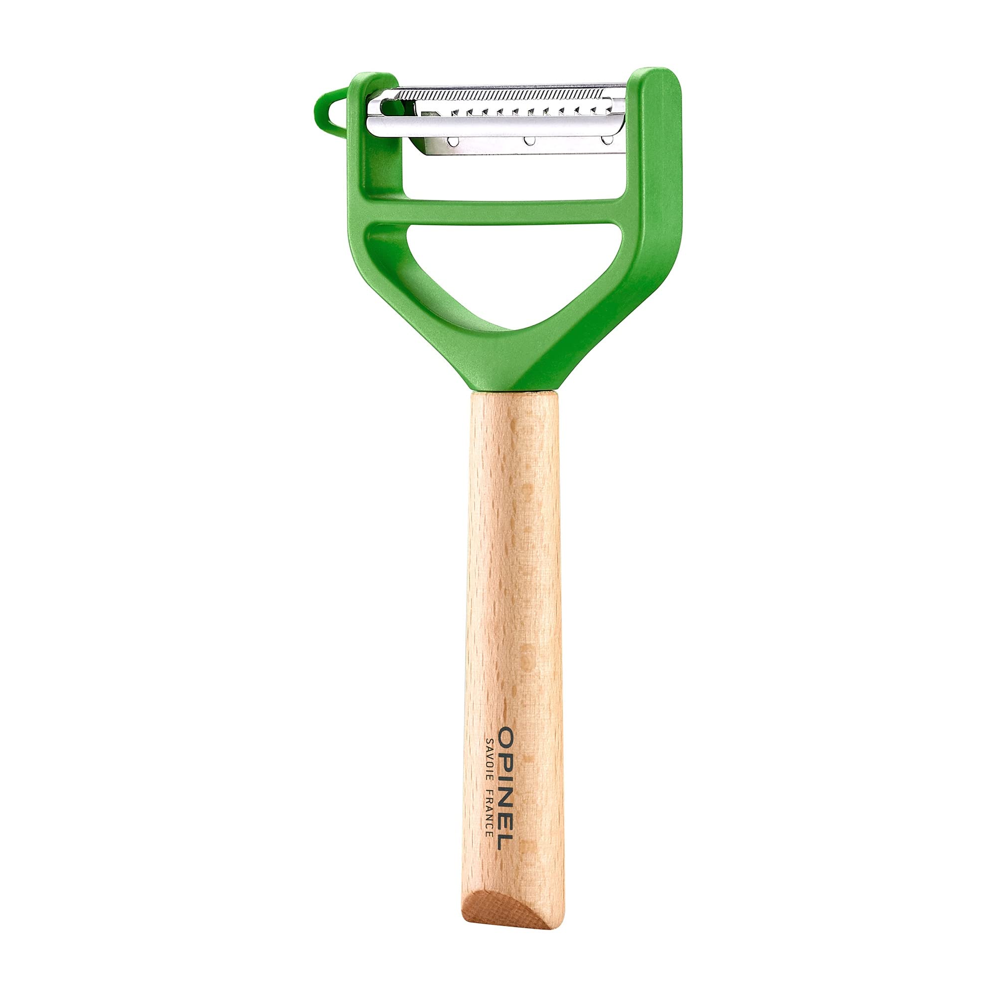 opinel-t-duo-plucheur-l-gumes-double-lame-inox-manche-en-bois-de-h-tre-vert-droi image 4