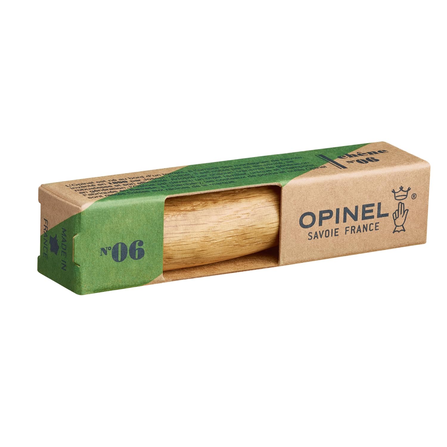 opinel-n-06-couteau-de-poch-en-bo-te-lame-7-cm-acier-inox-manche-ch-ne-bague-vir image 2