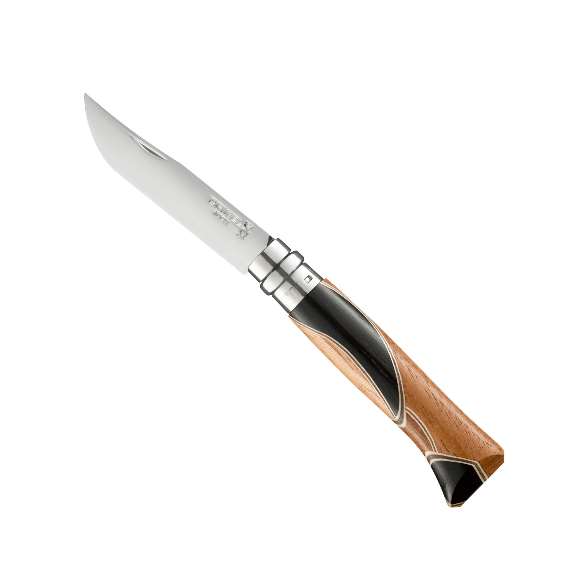 opinel-n-08-couteau-pliant-lame-inox-finition-miroir-manche-chaperon-en-bouleau- image 4