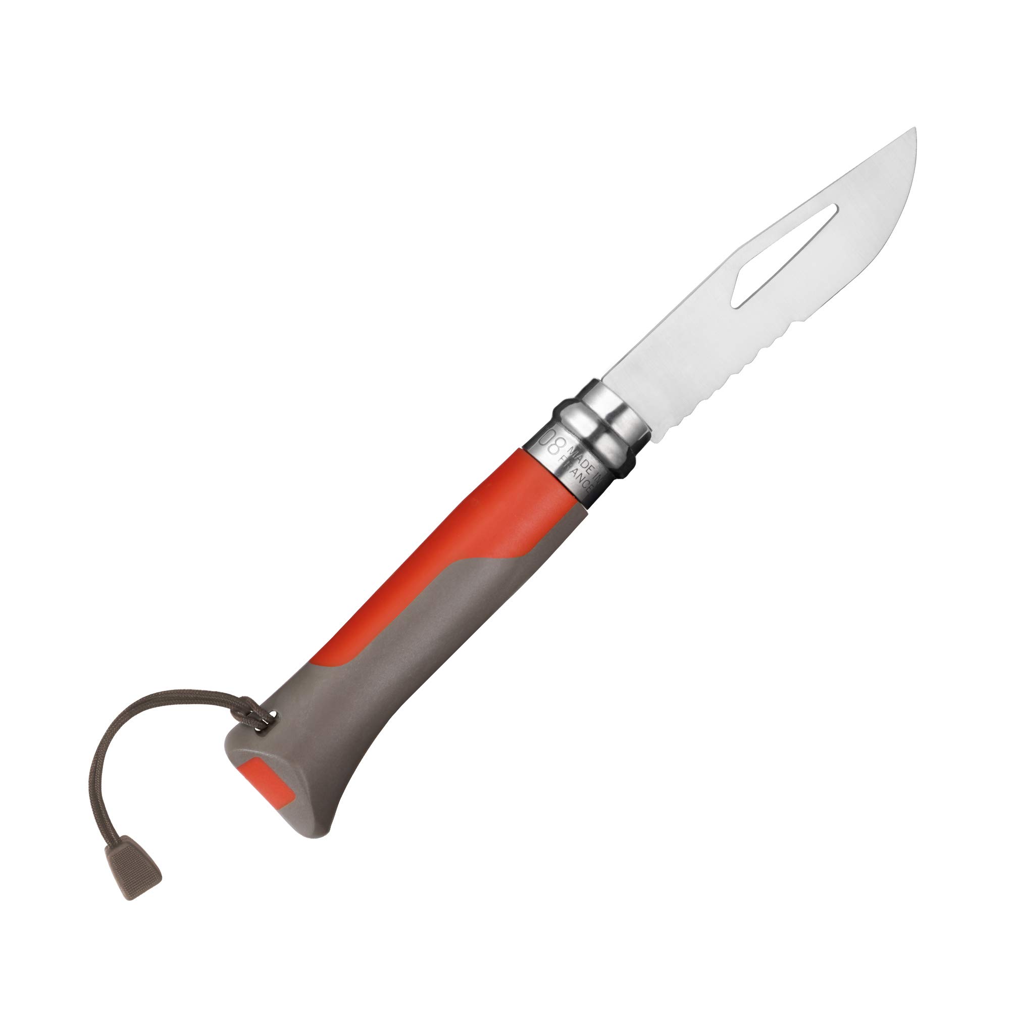 opinel-outdoor-n-08-couteau-de-poche-multifonction-rouge-lame-inox-crant-e-manch image 5