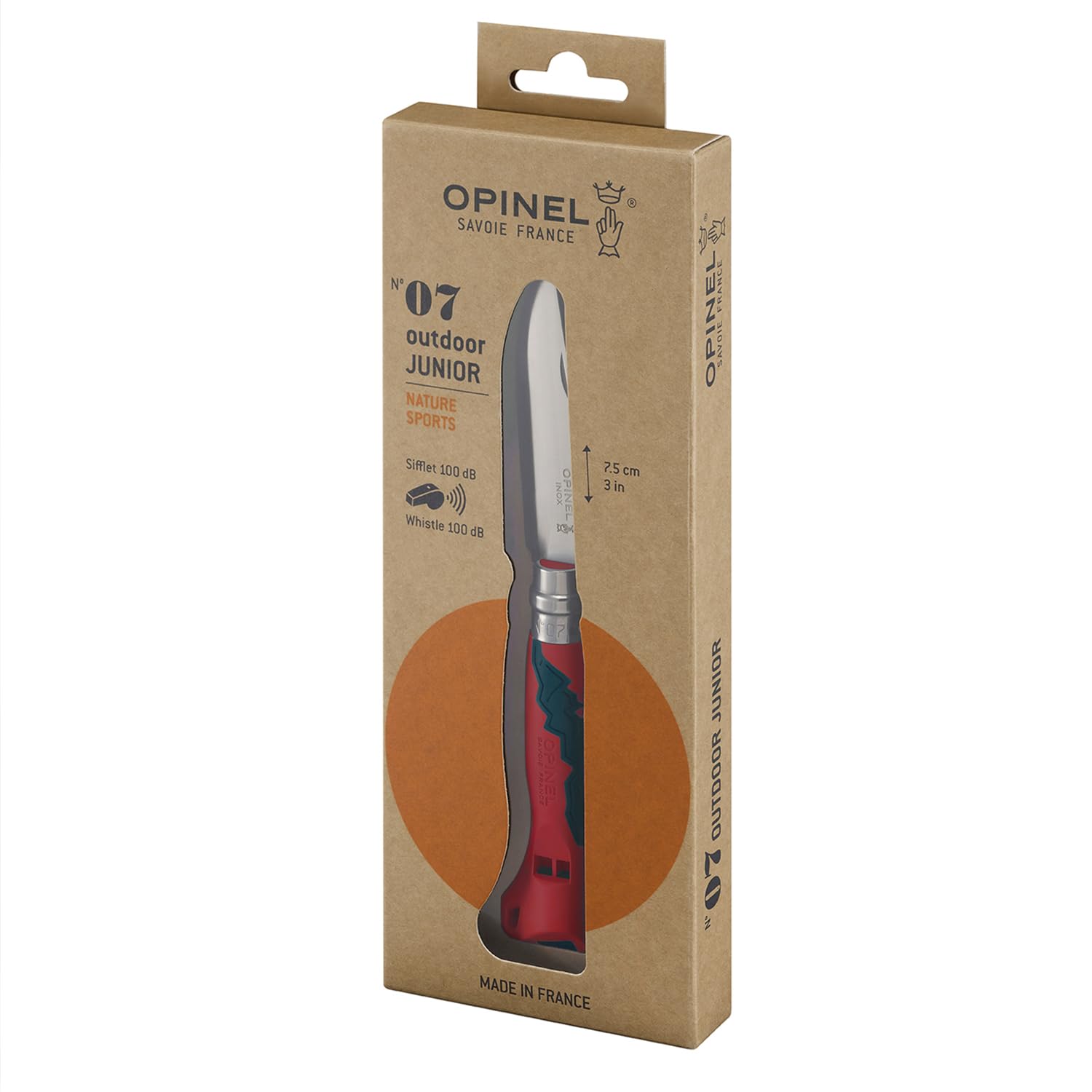opinel-couteau-junior-n-07-outdoor-rouge-couteau-pliant-enfant-lame-arrondie-ino image 2