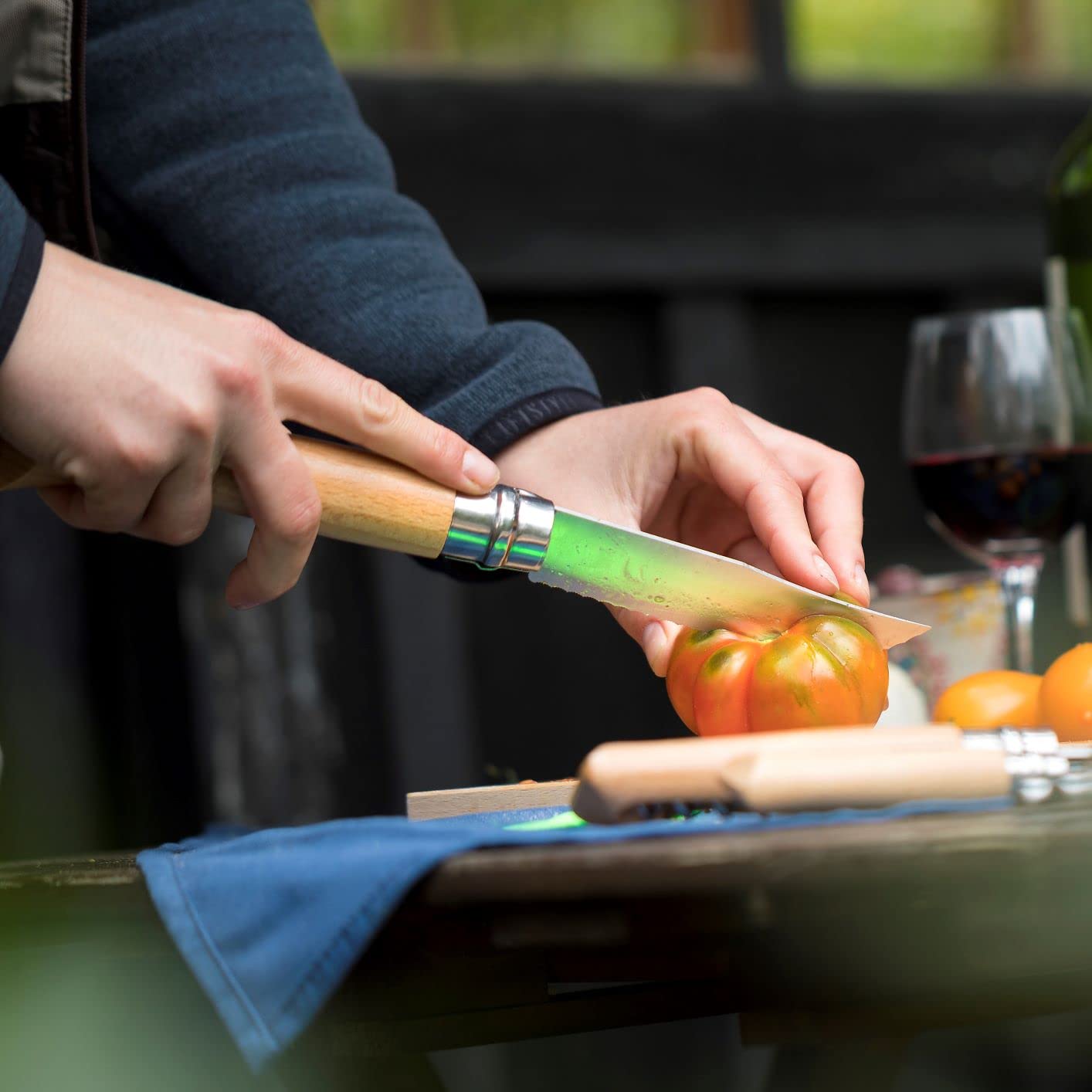 opinel-n-12-crant-couteau-de-poche-pliant-lame-12-cm-acier-inoxydable-manche-h-t image 7