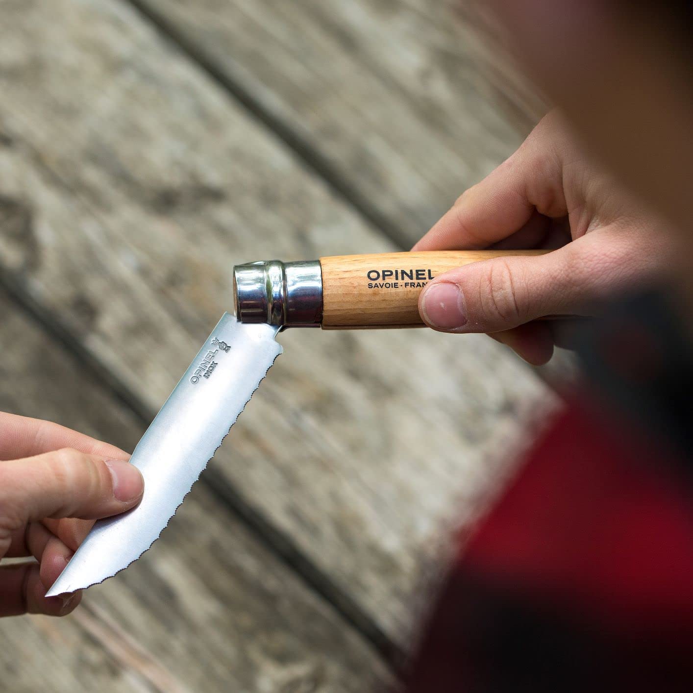 opinel-n-12-crant-couteau-de-poche-pliant-lame-12-cm-acier-inoxydable-manche-h-t image 6
