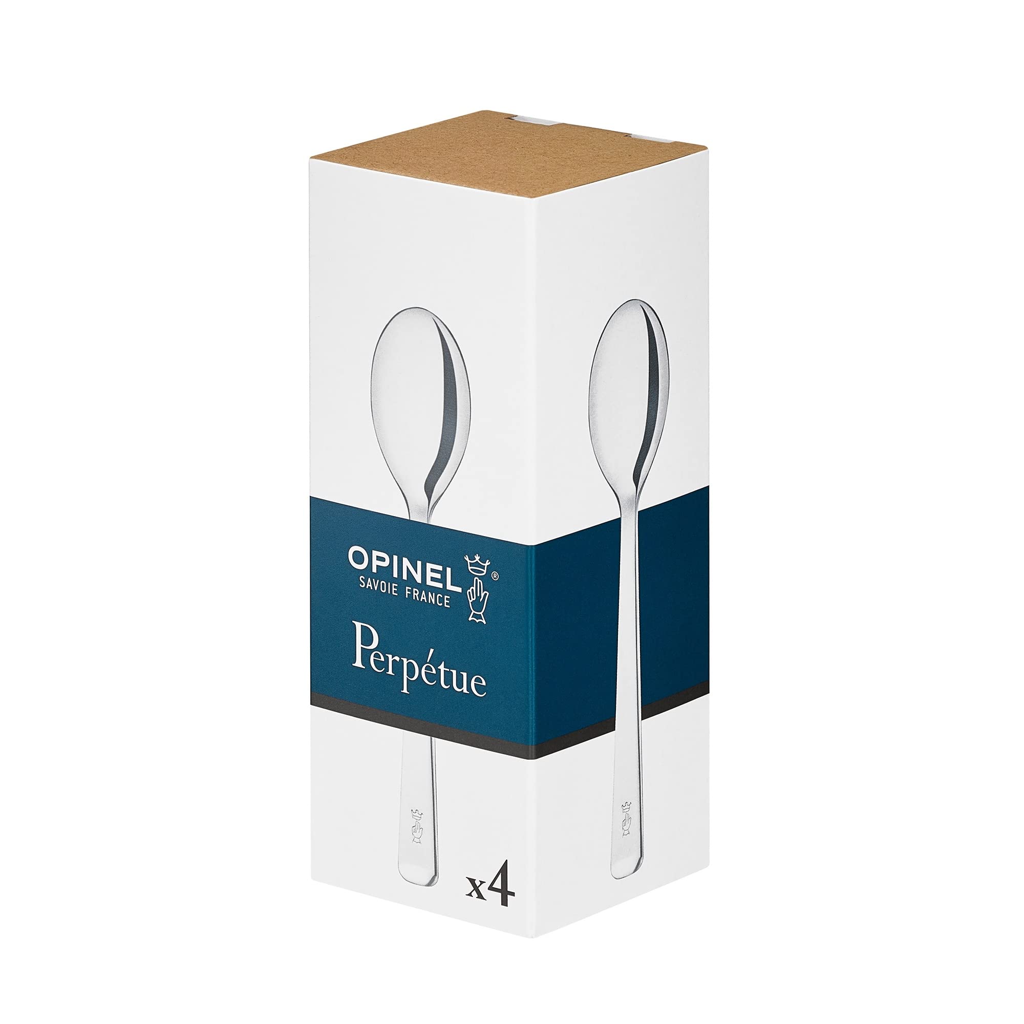 opinel-perp-tue-bo-te-de-4-petites-cuill-res-acier-inox-x5crni18-10-lave-vaissel image 1