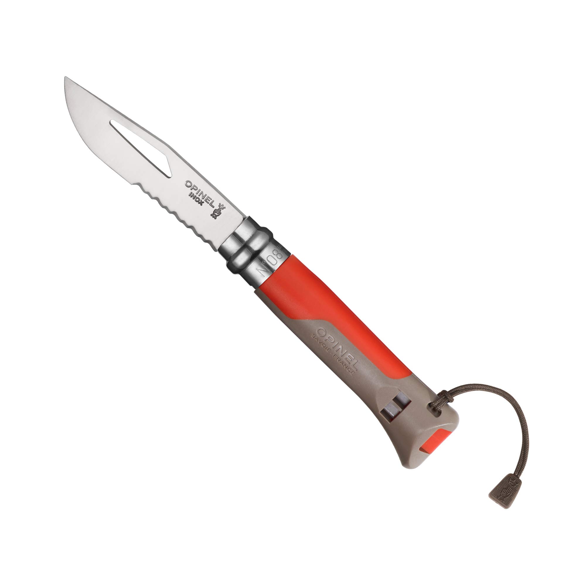 opinel-outdoor-n-08-couteau-de-poche-multifonction-rouge-lame-inox-crant-e-manch image 4