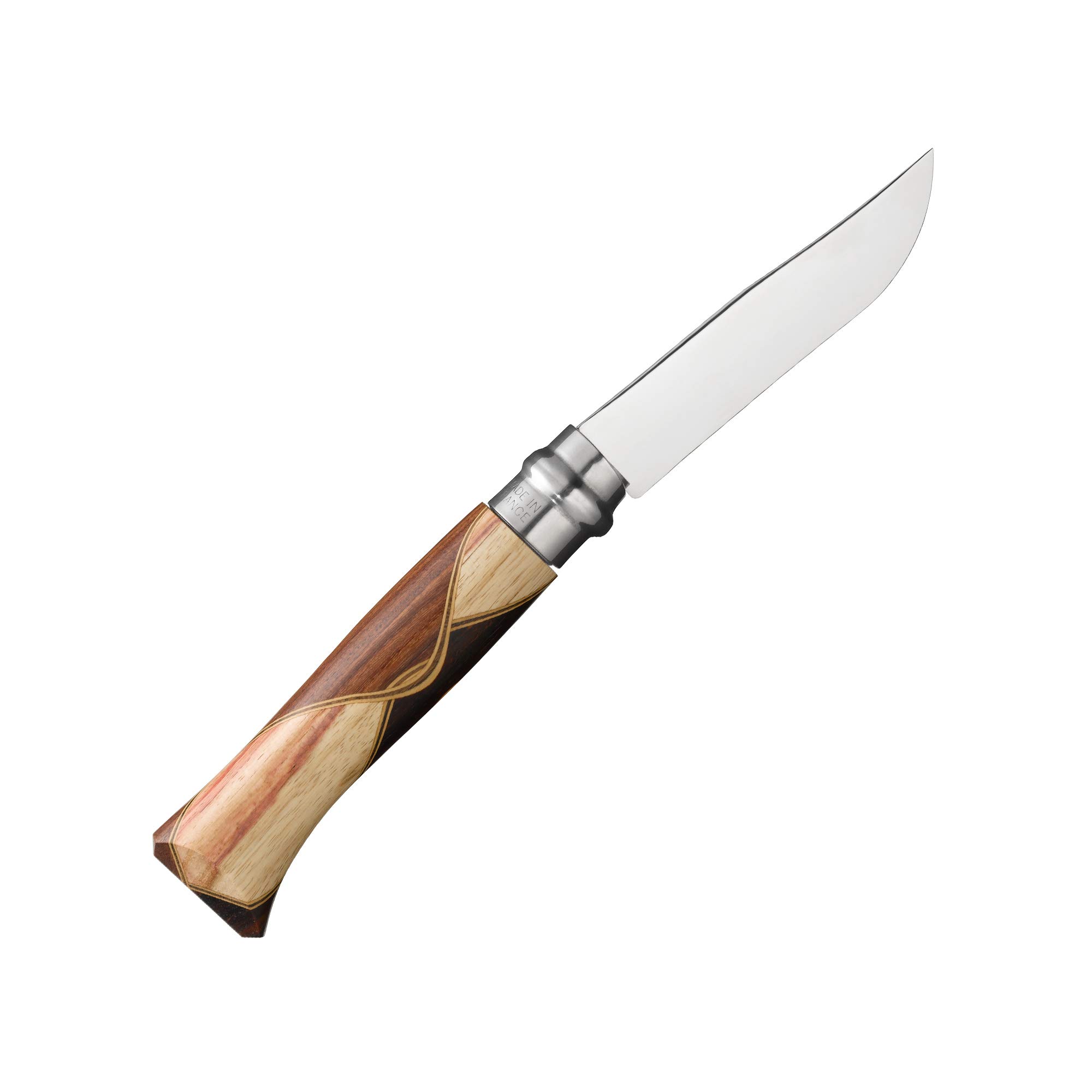opinel-n-08-couteau-pliant-lame-inox-finition-miroir-manche-chaperon-en-bouleau- image 3